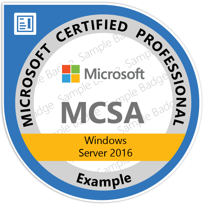 MCSA-Windows_Server_2016 Certificaat